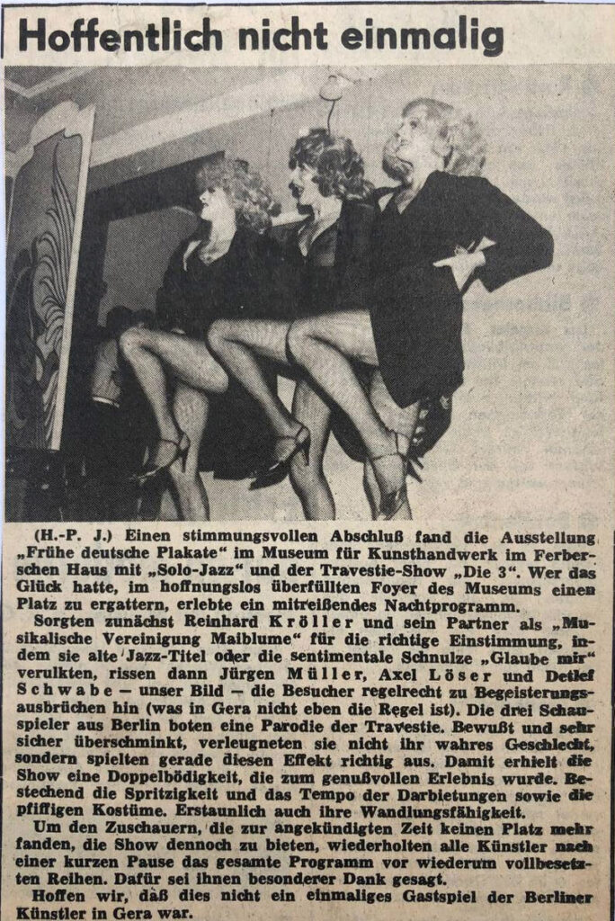 Zeitungsartikel mit Bild und Interview