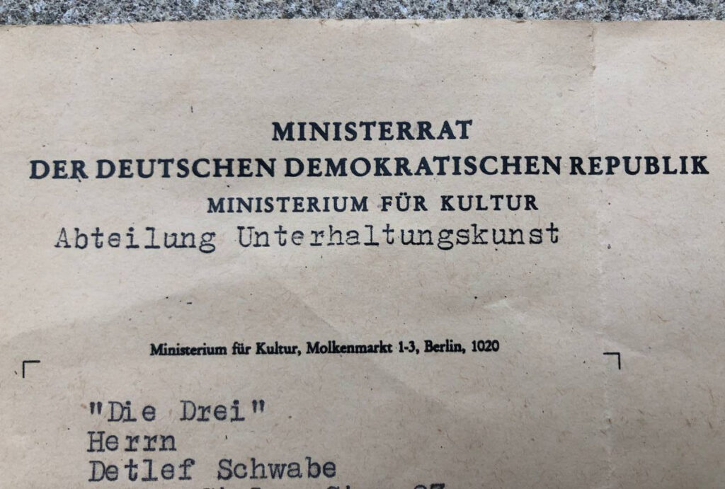 Briefkopf vom Ministerrat der DDR, altes Papier